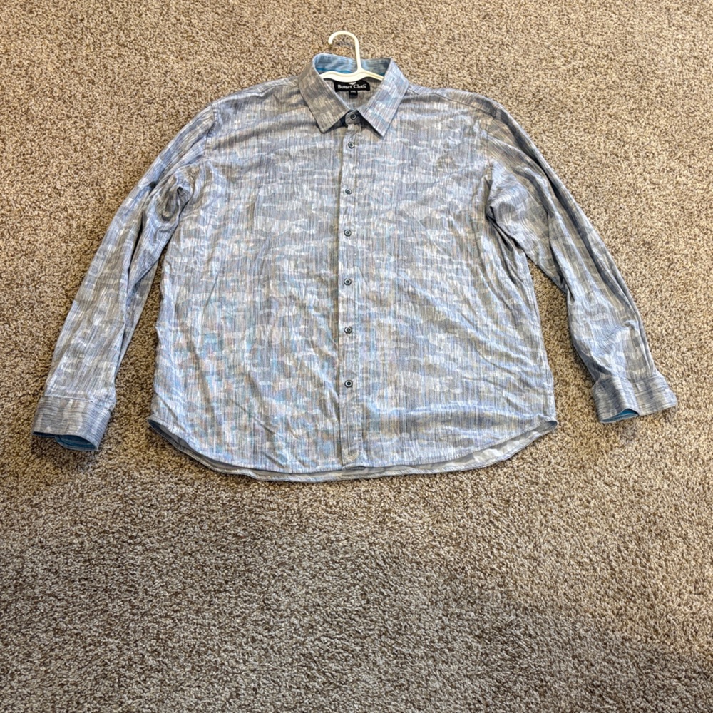 Men's Butter cloth Gray Button-Up Shirt